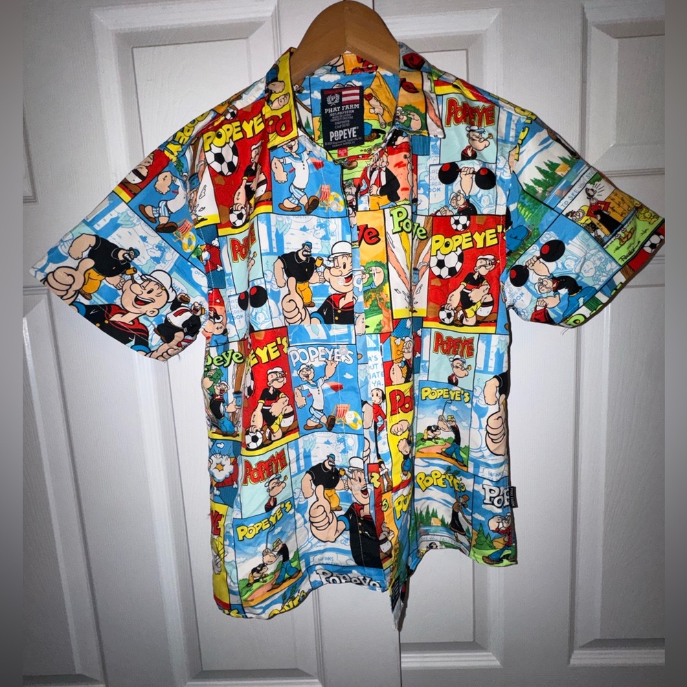 💥SALE💥Phat Farm Popeye Graphic Shirt - Multicolor